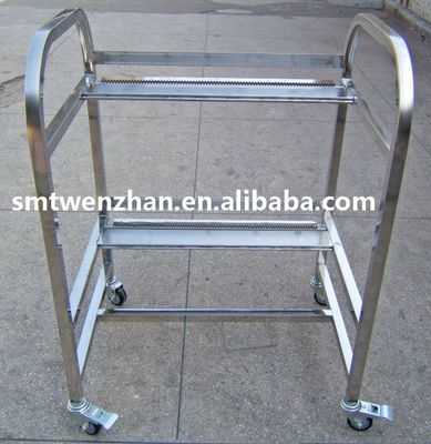 Aluminum Alloy JUKI SMT Feeder Carts 2 Layers With Omni Directional Wheel