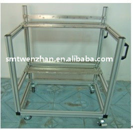 Aluminum Alloy JUKI SMT Feeder Carts 2 Layers With Omni Directional Wheel