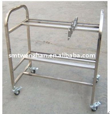 1x0.9x0.8m SMT Feeder Carts FUJI XP Feeder Cart Silver Color For Storage